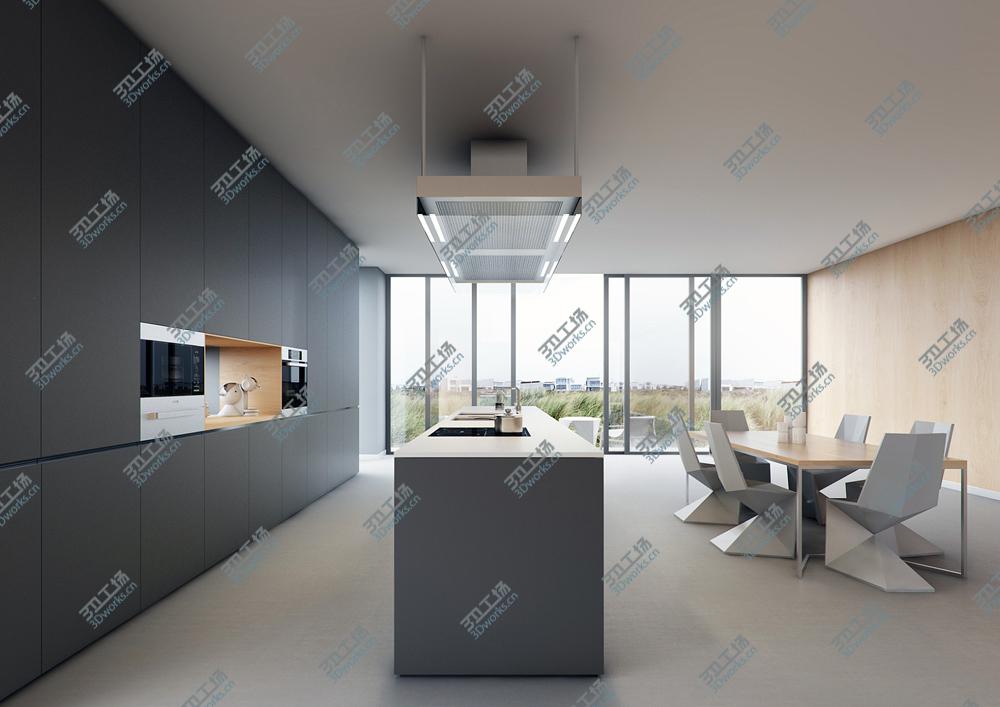 images/goods_img/20210313/VRayforC4D Scene files - Modern Minimalist Kitchen Scene/3.jpg